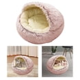 thumbnail image 3 of Mascota Perrera Cama relajante Nido redondo Peluche cálido Snooze 60cm Rosa Yuyangstore felpa gatos perros cama, 3 of 8