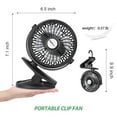 thumbnail image 3 of SkyGenius Battery Operated Mini Fan Rechargeable Clip on Fan Portable Desk Fan, Black, 3 of 7