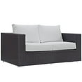 thumbnail image 5 of Modway Convene 5-Piece Aluminum and Rattan Patio Sofa Set in Espresso/White, 5 of 7