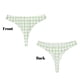 thumbnail image 3 of Balery Pistachio Green Checkboard Tangas de Algodón para Mujer con Estampado – Ropa Interior Sexy, Transpirable, G-string-3X-Large, 3 of 6