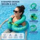 thumbnail image 1 of Chaleco salvavidas inflable con forma de chaqueta, flotador para aprender a nadar, anillo de natación, ponible Verde S, 1 of 8