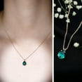 thumbnail image 3 of Rosec Jewels 1.75 CT Created Emerald Solitaire Necklace for Women, 18K Yellow Gold, 3 of 8