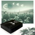 thumbnail image 2 of Ambesonne Sage Green Jigsaw Puzzle, Misty Lands Wildfloral, Heirloom-Quality Fun Activity for Family Durable Cardboard, 1000 pcs, Teal Pale Seafoam, 2 of 5