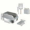 thumbnail image 3 of Enclosed Sides Stainless Steel Cat XL Litter Box Keep Litter In the Pan, 3 of 17
