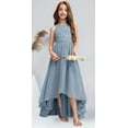 thumbnail image 2 of Drtj Junior Bridesmaid Dresses A-Line Halter High Low Dresses Chiffon for Wedding Party, 2 of 6