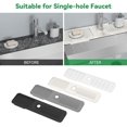 thumbnail image 3 of czcpp-Toovem Kitchen Faucet Mat, Sink Splash Guard Behind Faucet 24 x 5.5 Inch, Faucet Handle Drip Catcher Tray, Longer Silicone Sink Faucet Mat, Dish Soap Sponge Holder for Bathroom, Farmhouse & Rv,, 3 of 4