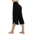 thumbnail image 6 of Capris for Women with Pockets Summer Casual Wide Leg Pants Dressy Casual Work Trousers Athletic Workout Pants Activewear Yaga Gym Clothes Flash of The Day Online Only, 6 of 7