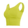 thumbnail image 4 of Yammkia Sports Bras for Women Adjustable Sports Bras for Women High Support Padded Racerback Sport for Large Bust Workout Running Gym(Light Yellow,XXXXL), 4 of 6
