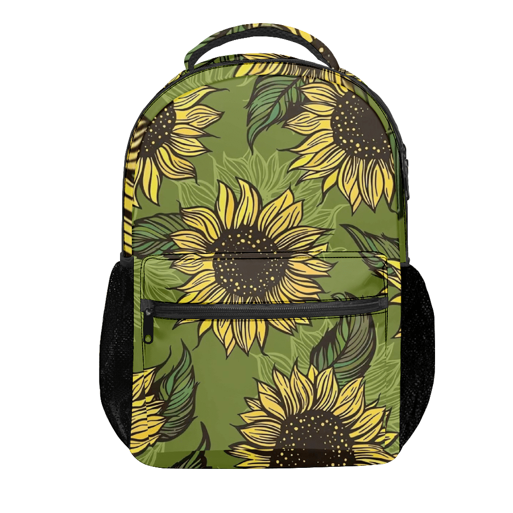 Sunflowers Backpacks for School Girls Boys Backpack Teenage Students ...