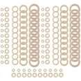 thumbnail image 1 of 120Pcs Natural Wood Rings Set, Unfinished Macrame Wooden Ring, Wood Circles for DIY Craft, Ring Pendant Jewelry Making, 1 of 9