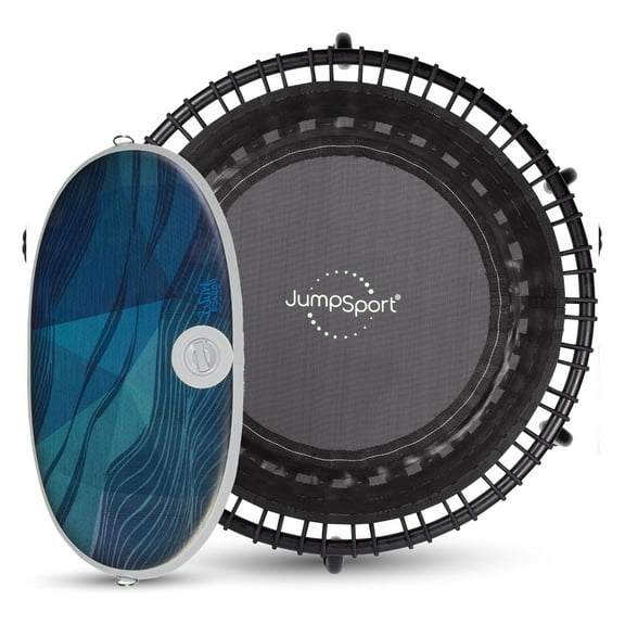 JumpSport 350 Fitness 39" Trampoline Bundled w/Wurf Board Anti-Fatigue Mat