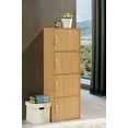 thumbnail image 2 of Hodedah 4-Shelf, 4-Door Bookcase in Beech, 2 of 5