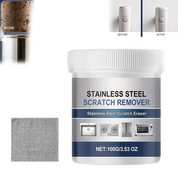 Stainless Steel Scratch Remover Kit, Stainless Steel Scratch Repair Kit, Polishing Repair, Restorer Rust Remover,  Metal Cleaner for Stove Faucet Appliance Aluminum Restoration Maintenance (1 PCS)