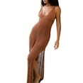 thumbnail image 5 of Franhais Female Beach Dress, Deep V-Neck Sleeveless Crochet One-Piece and Women Sun Hats S/M/L, 5 of 9