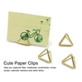 thumbnail image 5 of 30 clips de papel lindos triangulares en forma de corazón de metal a prueba de óxido para la escuela, oficina, familia, 5 of 5