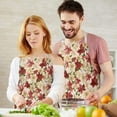 thumbnail image 3 of Multicolor Christmas Floral Apron-Garden Aprons for Women with Pockets-Cotton Linen Waterproof Kitchen Cooking Gardening Aprons Adjustable for Kitchen,Cooking,BBQ and Salon 32"x27", 3 of 7