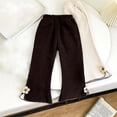 thumbnail image 2 of Hpgjzj Toddler Baby Girl Ruffle Leggings Bell Bottoms Stretch Solid Color Ribbed Flare Pants, 2 of 3