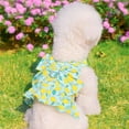 thumbnail image 7 of Small Dog Harness Dress with Leash,Dog Dress Bowknot Harness Leash Set,Floral Princess Dog Dress Harness Vest,Cat Puppy Doggy Outfits for Outdoor Walking Lemon S, 7 of 7