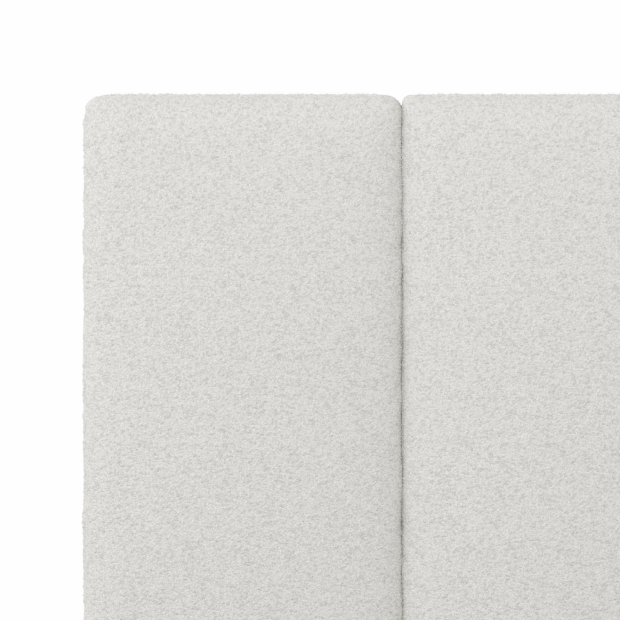 Nathan James Marissa Wall Mounted Upholstered Headboard, 3 Panel Headboard with Textured Boucle Upholstery for Queen Bed, White