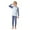 Blue, variant on 2-11 Years Girls Boys Long Johns Thermal Underwear 2PCS for Kids Baby Winter Warm Base Layer Set Top Bottom Patchwork Color Sleepwear Loungewear Outfit
