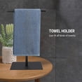 thumbnail image 2 of shiyou-Towel Racks Hand Towel Stand, Countertop T-Shape Stainless Steel Free Towel Rack Stand Storage for Table, Black Towel Ladder Hanger Bar Drying with Heavy Base for Bathroom Kitchen, Bathroom De, 2 of 4