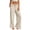Beige -CW29, variant on Nestiefly Linen Pants Women Summer Cotton Linen Pant Stretch Palazzo Pant Flowy Wide Leg Pant Loose Beach Trouser with Pockets White M