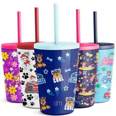 Simple Modern Viacom Kids Cup 12oz Classic Tumbler with Lid and Silicone Straw - Vacuum Insulated Stainless Steel for Toddlers Girls Boys