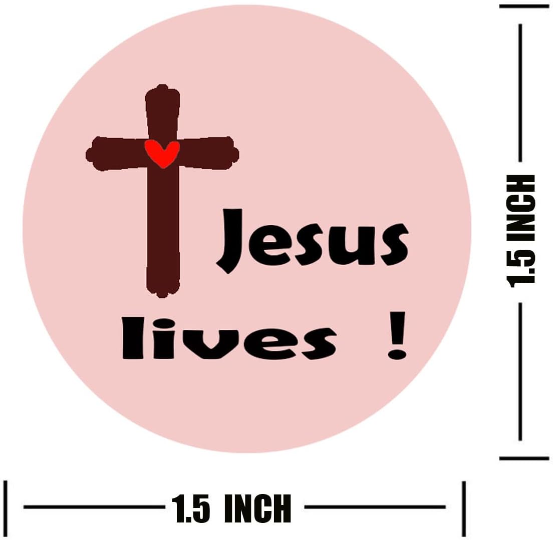 Christian Religious Stickers 1.5inch Jesus Faith Labels Decorations 500Pcs  