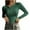Green, variant on AherBiu Going out Tops for Women Cropped Quarter Button Crewneck Long Sleeve Slim Fitted Basic Layer T Shirts Blouse