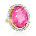 thumbnail image 4 of Ross-Simons 20.00 Carat Pink Topaz and .52 ct. t.w. Diamond Ring in 14kt Yellow Gold, Women's, Adult, 4 of 8