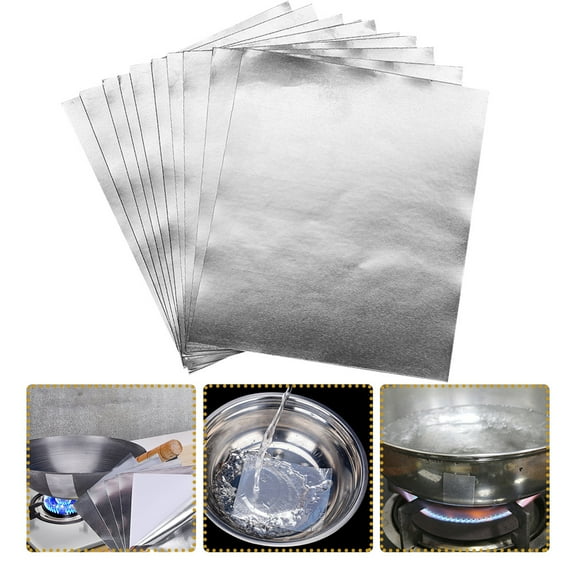 BESTYASH Pot Patch Tape Aluminum Pot Patch Silver Aluminum Foil 10 Sheets