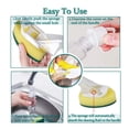 thumbnail image 3 of 1 Dish Wand 7 Refill Replacement Sponge Heads, Wand Clean Scrub Sponges for Kitchen, Si_wm25, 3 of 7