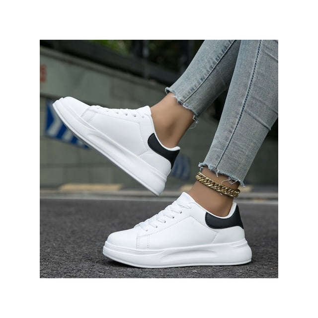 Unisex Couple All-match Sneakers Lightweight Breathable Sports Casual Shoes Comfy Classic White Shoes
