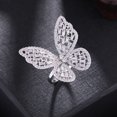 thumbnail image 2 of Cubic Zirconia Butterfly Ring for Women Adjustable Sparkling Butterfly Ring - White, 2 of 7