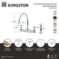 thumbnail image 4 of Kingston KB721ACLSP American Classic Two-Handle 4-Hole 8" Centerset Kitchen Faucet with Side Sprayer in Polished Chrome, 4 of 4