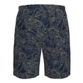 thumbnail image 6 of Kdxio Golden Peonies Pattern Mens Casual Shorts - Drawstring Summer Beach Sports Shorts for Men, 6 of 9