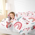 thumbnail image 5 of Feelyou Cartoon Love Heart Bedding Comforter Set for Kids, Cute Flower Rainbow Twin Comforter Sets, Valentine's Day Theme Reversible Bedding Set, Super Cozy Room Decor, 2 Pieces, 5 of 9