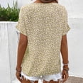 thumbnail image 4 of Birdeem Blouses pour Femmes Col en V Imprimé Manches Courtes Haut Décontracté Col en V, 4 of 12
