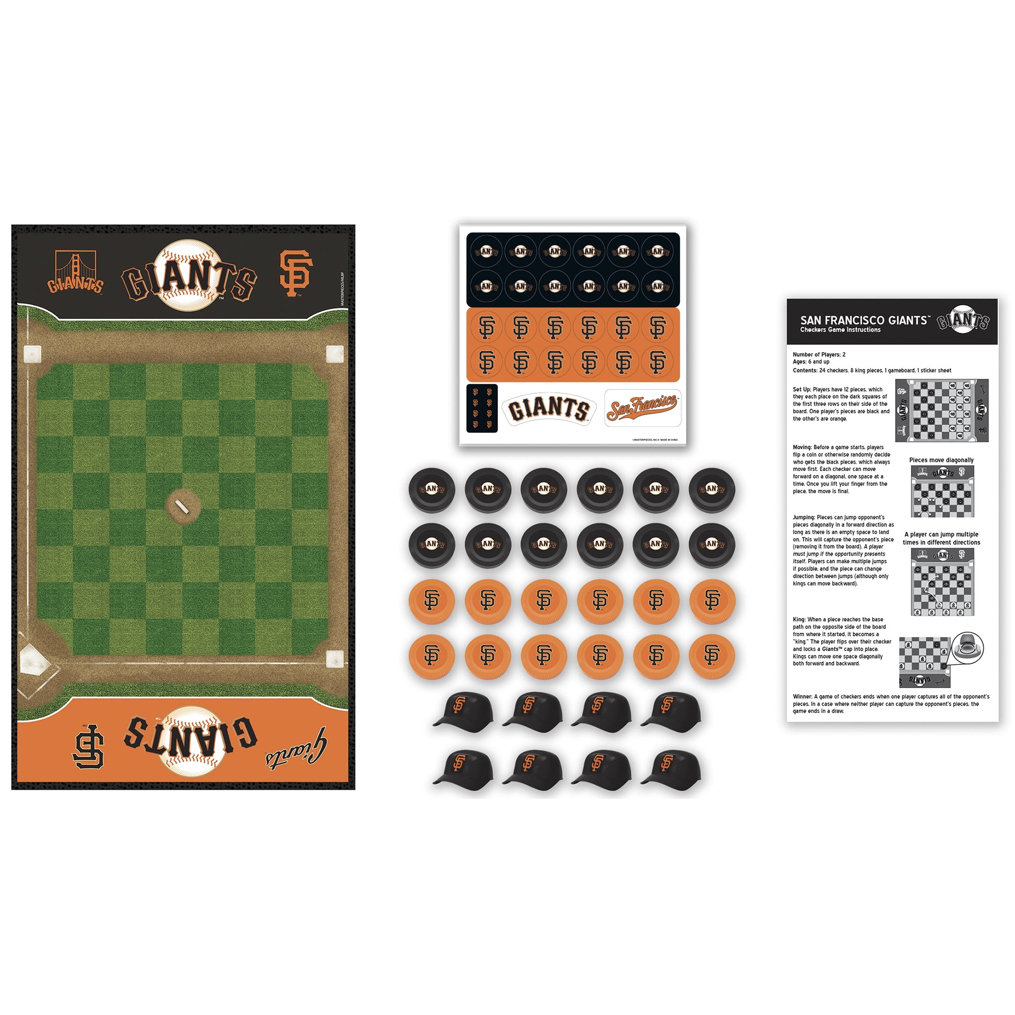 MasterPieces - San Francisco Giants Checkers Game - Walmart.com
