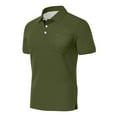 thumbnail image 5 of Mens Polo Golf Shirts with Pocket Cooling Performance Moisture Wicking Polo Shirts Army Green XXXXXL, 5 of 5