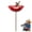 1PCS, variant on Handmade Metal Flower Garden Stake with Bee Bath & Bird Water Bowl – Decorative Outdoor Yard Art, Butterfly & Pollinator Watering Station, Weather-Resistant Garden Decor Gift
