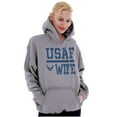 thumbnail image 4 of US Air Force USAF Wife Spouse Hoodie Sweatshirt Women Brisco Brands S, 4 of 6