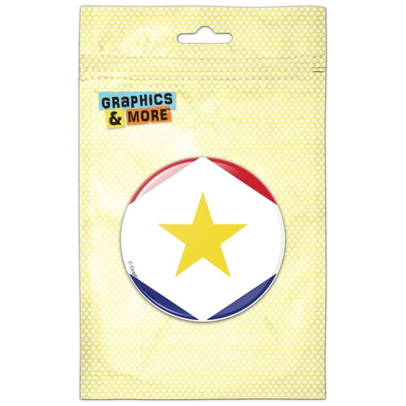 Saba Flag Pinback Button Pin Badge