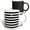 Multicolor, variant on 3drose, Black White Stripes Horizontal Golden Bee, 11oz Two-tone Yellow Mug