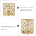 thumbnail image 3 of TABLETREANDS 2Ud Soporte Para Velas De Hierro Duradero Estilo Vintage Para De Salón Dorado, 3 of 6