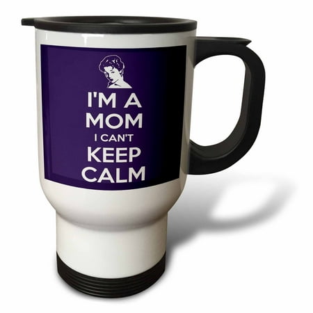 

Im a mom I cant keep calm. Purple. 14oz Stainless Steel Travel Mug tm-200826-1