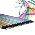 thumbnail image 2 of HUGFEGWE 12pcs Metallic Non Toxic Colored Drawing Pencils 12 Color Drawing Sketching Color Pencil U2537-4698, 2 of 7