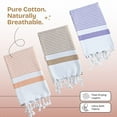 thumbnail image 4 of HEIRLOOM COMFORT Multi Color Kitchen Towels 16x26 Inch, 12 Pack, 100% Cotton, Ultra Absorbent, Fast Dry, Machine Washable, Drying Dishes, Cleaning, Everyday Use - Orange, Brown, Indigo Blue, 4 of 7