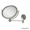 thumbnail image 4 of 8 Inch Wall Mounted Extending Make-Up Mirror with Dotted Accents - Polished Nickel / 4X, 4 of 5