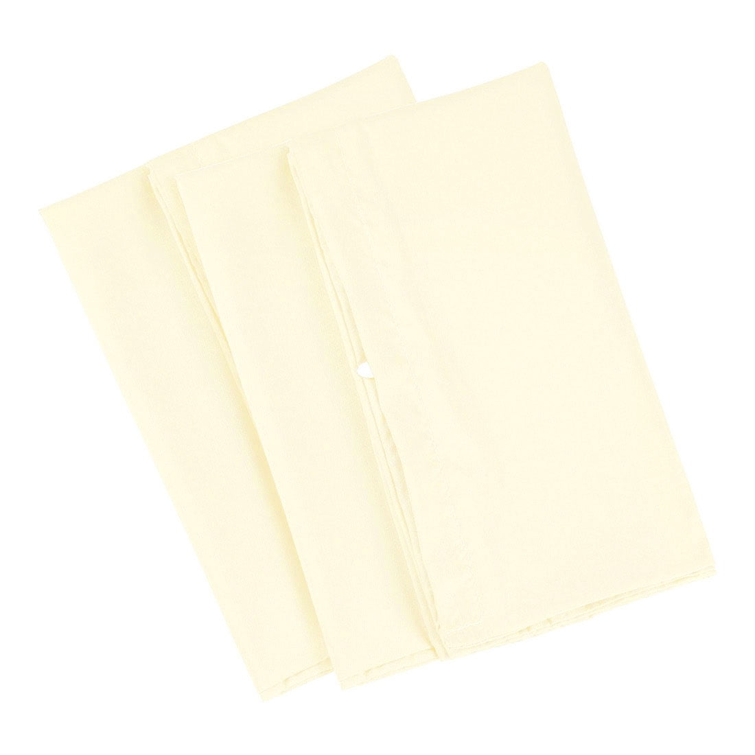 Unique Bargains 2-Pack 1800D Microfiber Solid Pillowcases Beige King